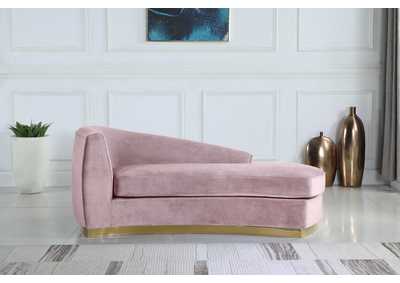 Julian Pink Velvet Chaise,Meridian Furniture