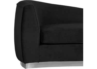 Julian Black Velvet Chaise,Meridian Furniture