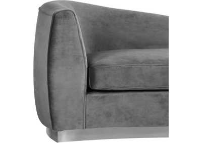 Julian Grey Velvet Chaise,Meridian Furniture