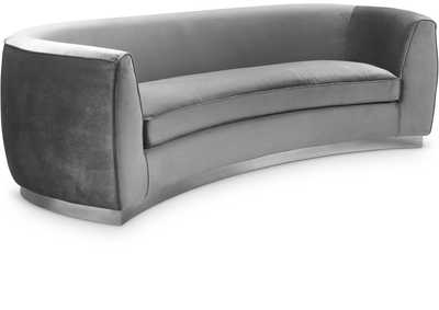Julian Grey Velvet Sofa,Meridian Furniture