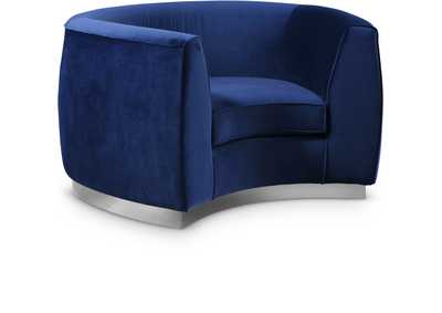 Julian Navy Velvet Chair