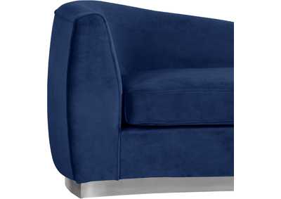 Julian Navy Velvet Chaise,Meridian Furniture