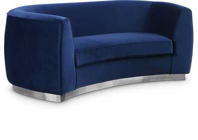 Image for Julian Navy Velvet Loveseat