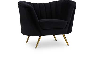 Margo Black Velvet Chair