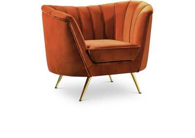 Margo Cognac Velvet Chair