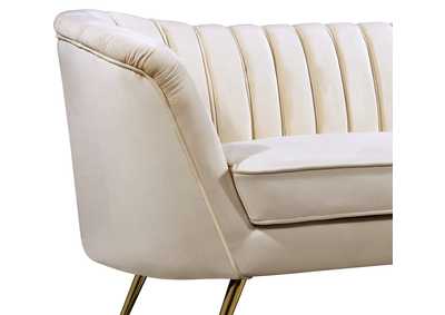 Margo Cream Velvet Sofa and Loveseat