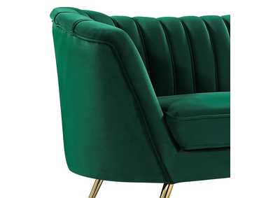 Margo Green Velvet Sofa and Loveseat