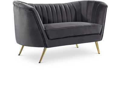 Image for Margo Grey Velvet Loveseat