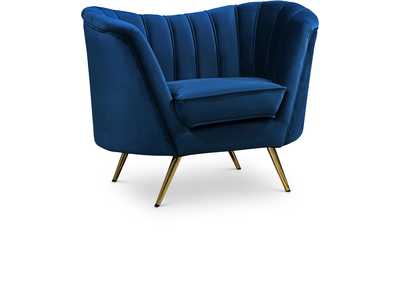 Image for Margo Navy Velvet Chair