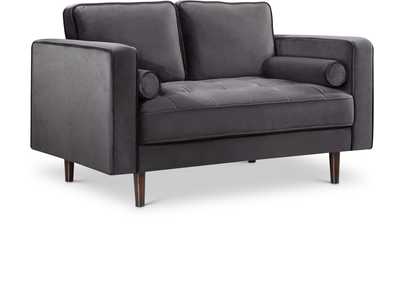 Emily Grey Velvet Loveseat