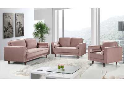 Image for Emily Pink Velvet Sofa and Loveseat