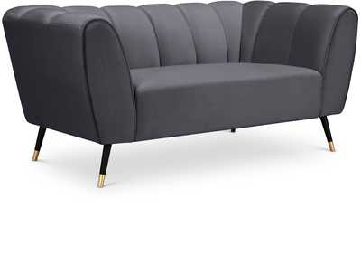 Image for Beaumont Grey Velvet Loveseat