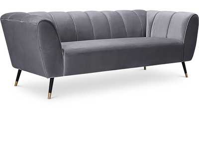 Beaumont Grey Velvet Sofa