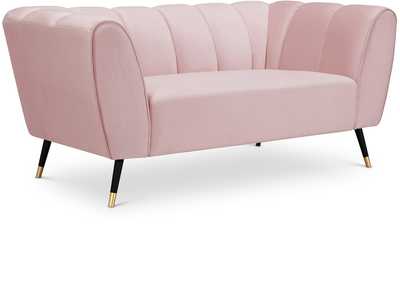 Beaumont Pink Velvet Loveseat