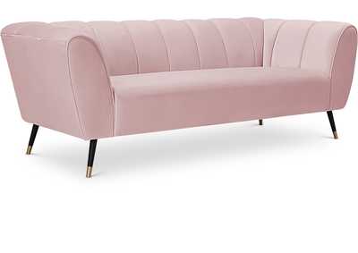 Beaumont Pink Velvet Sofa