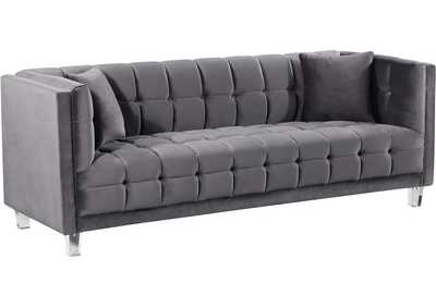 Mariel Grey Velvet Sofa