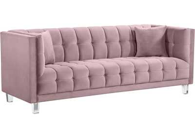 Mariel Pink Velvet Sofa