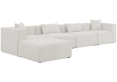 Image for Cube Cream Durable Linen Textured Modular Sectional