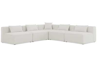 Image for Cube Cream Durable Linen Textured Modular Sectional