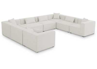 Image for Cube Cream Durable Linen Textured Modular Sectional