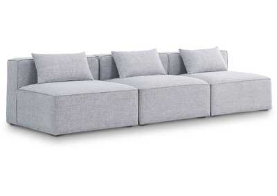 Cube Grey Durable Linen Textured Modular Sofa