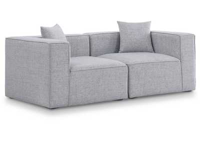 Cube Grey Durable Linen Textured Modular Sofa