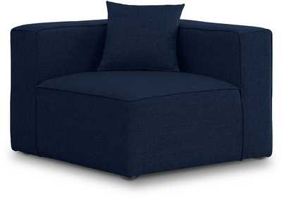 Cube Navy Durable Linen Corner