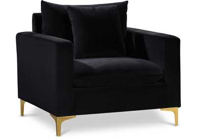 Naomi Black Velvet Chair