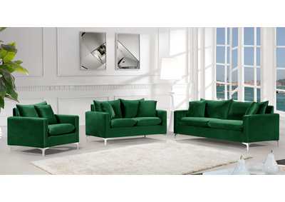 Naomi Green Velvet Sofa and Loveseat