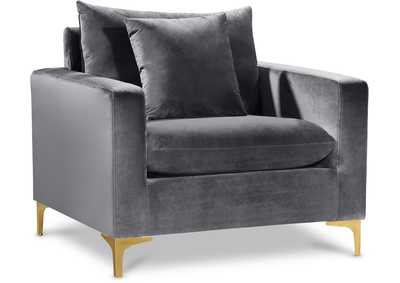 Image for Naomi Grey Velvet Chair