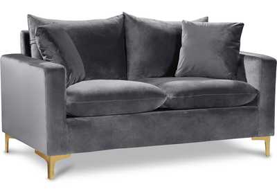 Naomi Grey Velvet Loveseat