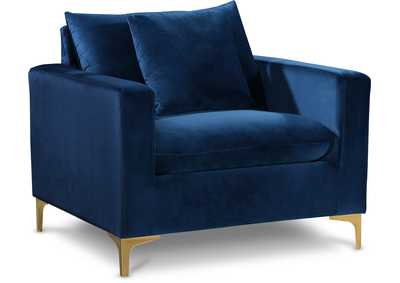 Naomi Navy Velvet Chair