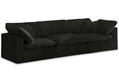 Cozy Black Velvet Comfort Modular Sofa