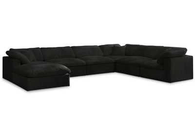 Cozy Black Velvet Comfort Modular Sectional