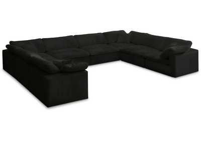 Cozy Black Velvet Comfort Modular Sectional