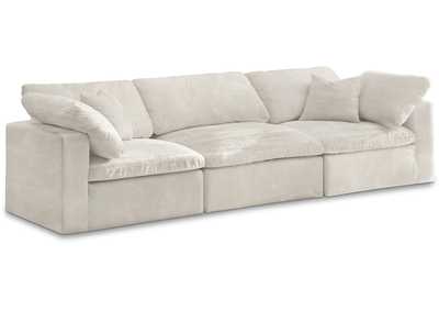 Cozy Cream Velvet Comfort Modular Sofa