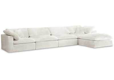 Cozy Cream Velvet Comfort Modular Sectional