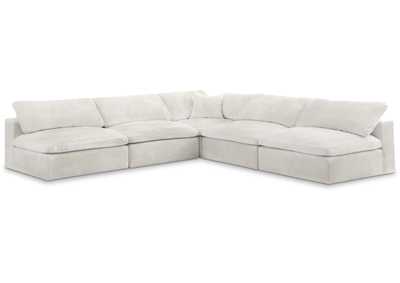 Cozy Cream Velvet Comfort Modular Sectional