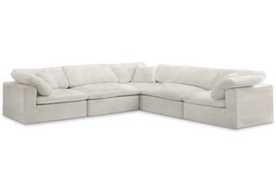 Cozy Cream Velvet Comfort Modular Sectional