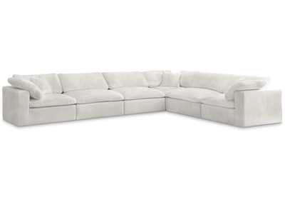 Cozy Cream Velvet Comfort Modular Sectional