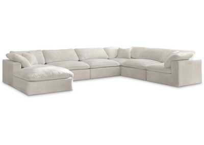 Cozy Cream Velvet Comfort Modular Sectional