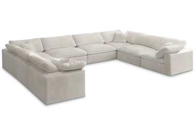 Cozy Cream Velvet Comfort Modular Sectional