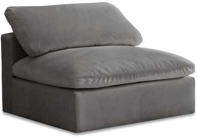 Image for Cozy Grey Velvet Chair