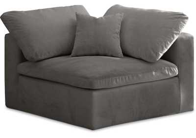 Image for Cozy Grey Velvet Chair