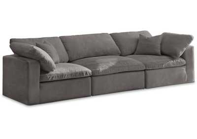 Image for Cozy Grey Velvet Comfort Modular Sofa