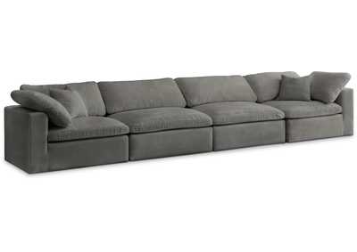 Cozy Grey Velvet Comfort Modular Sofa