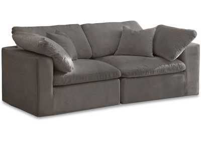 Cozy Grey Velvet Comfort Modular Sofa