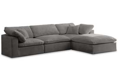 Cozy Grey Velvet Comfort Modular Sectional