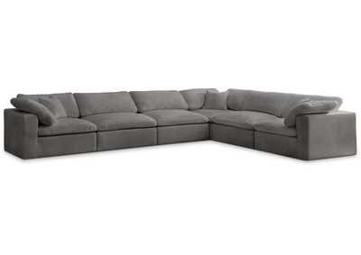 Cozy Grey Velvet Comfort Modular Sectional