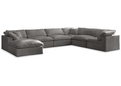 Cozy Grey Velvet Comfort Modular Sectional